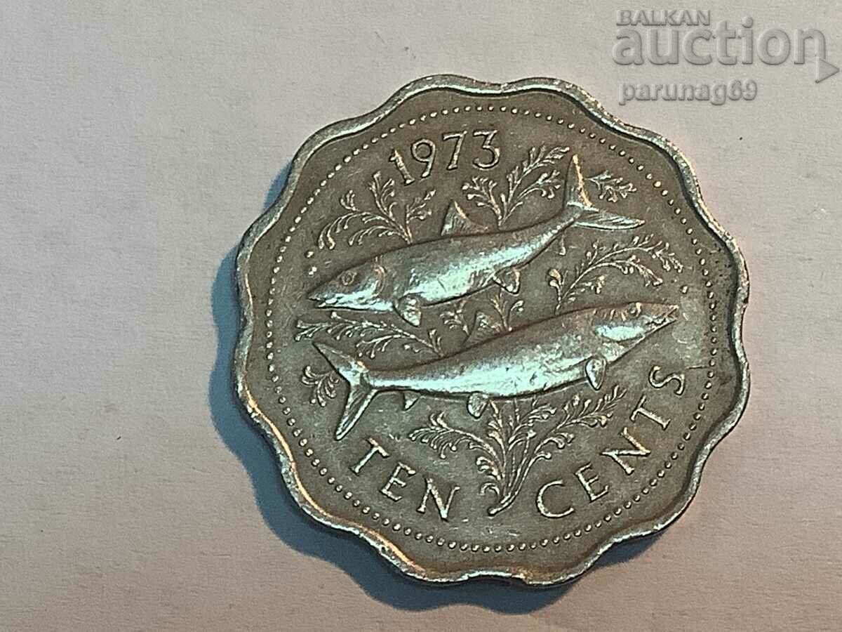 Bahamas 10 cents 1973