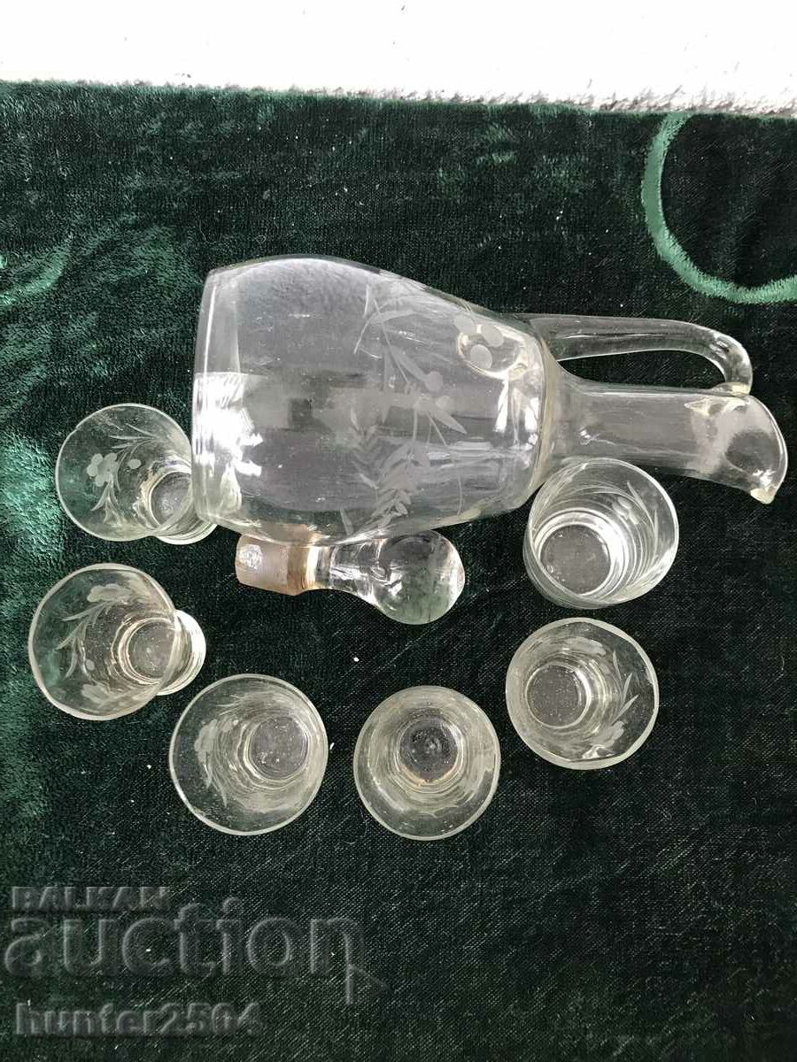 Auction  Cups-5/4 cm and bottle 16 cm