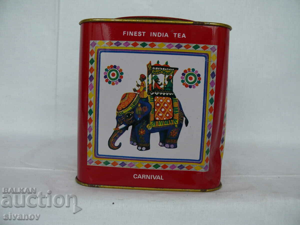 Interesting old tin tea box #1633