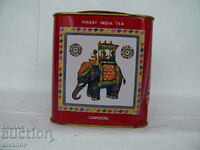 Интересна стара ламаринена кутия от чай #1633