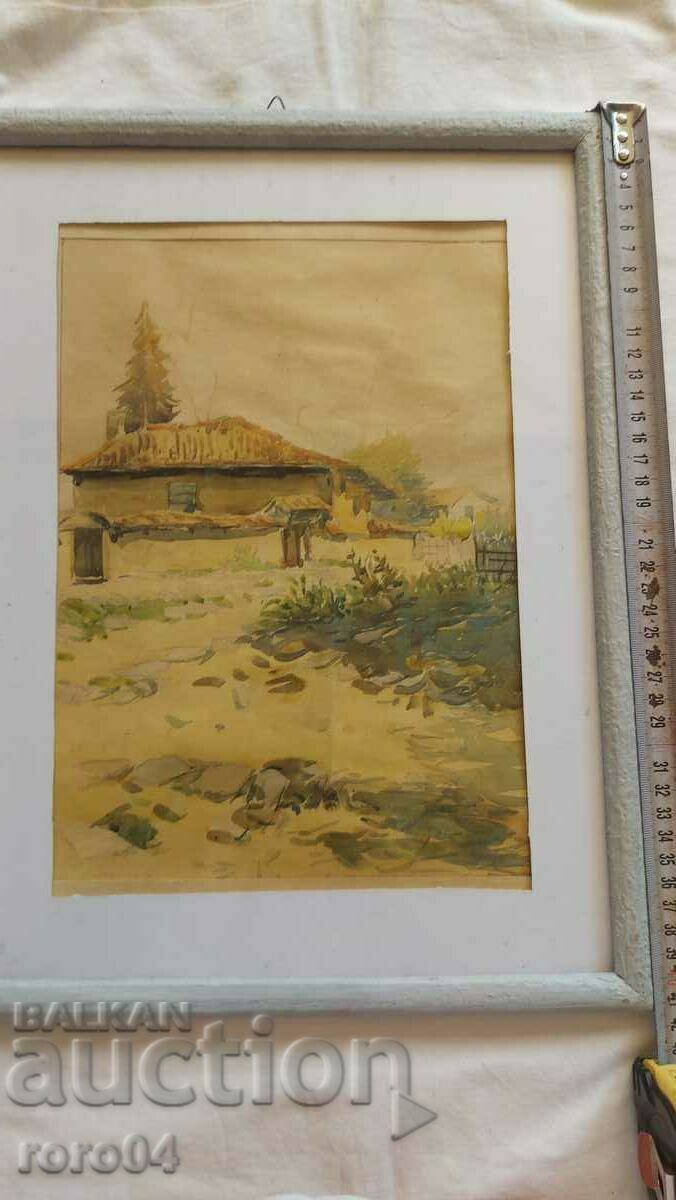 Delivery of KOSTA STAMOV ( 1894 - 1973 ) WATERCOLOR - LANDSCAPE Delivery of KOSTA STAMOV ( 1894 - 1973 ) WATERCOLOR - LANDSCAPE