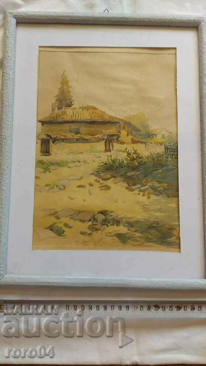 KOSTA STAMOV ( 1894 - 1973 ) WATERCOLOR - LANDSCAPE - 5 KOSTA STAMOV ( 1894 - 1973 ) WATERCOLOR - LANDSCAPE - 5