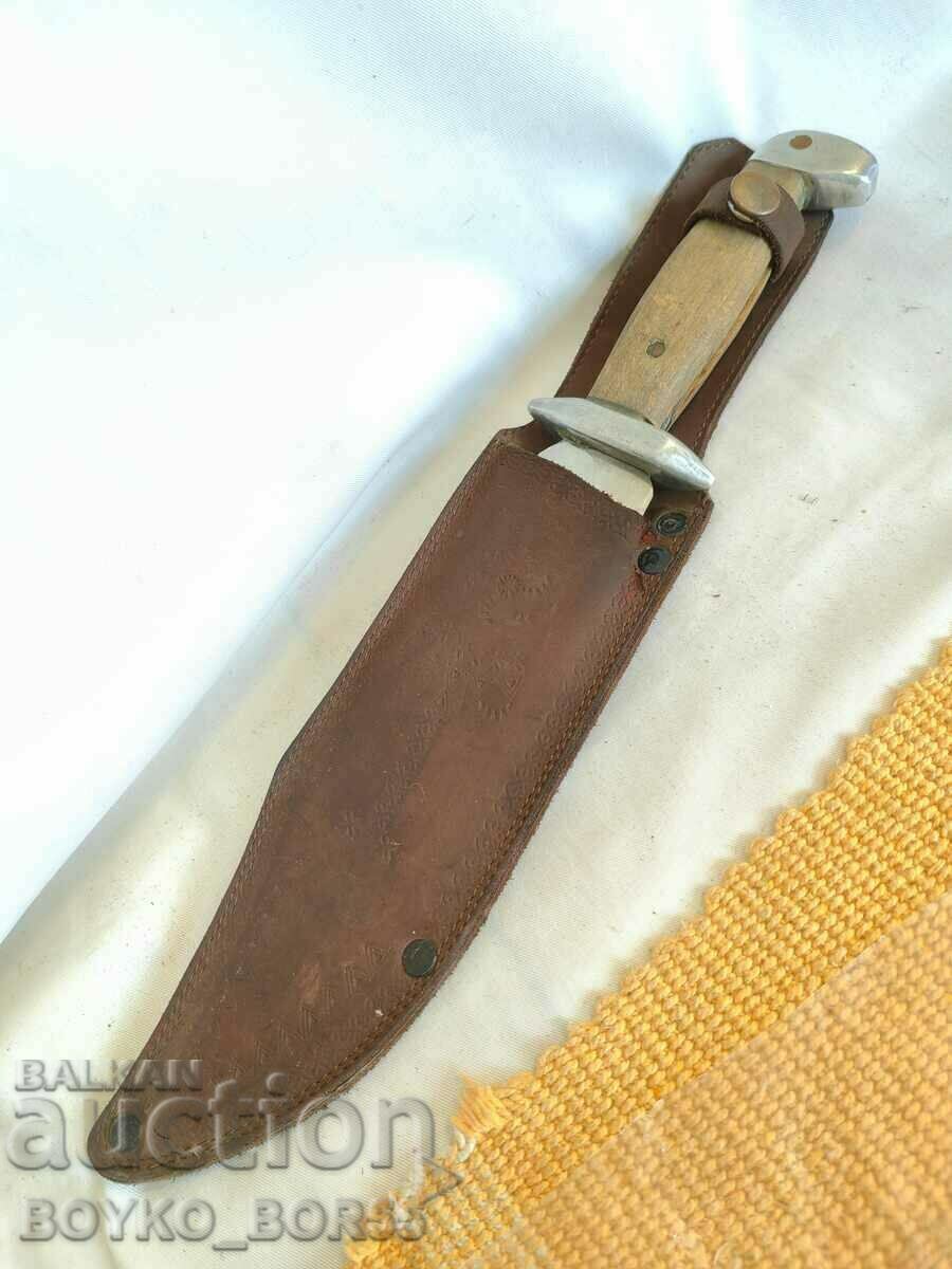 Super Yak Old Knife with Leather Handle