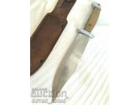 Super Yak Old Knife with Leather Handle