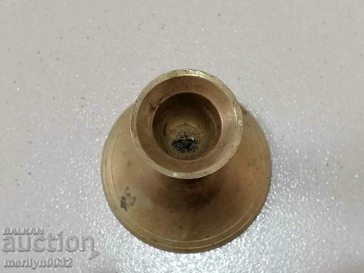 Auction Old bronze candlestick, candle Auction Old bronze candlestick, candle