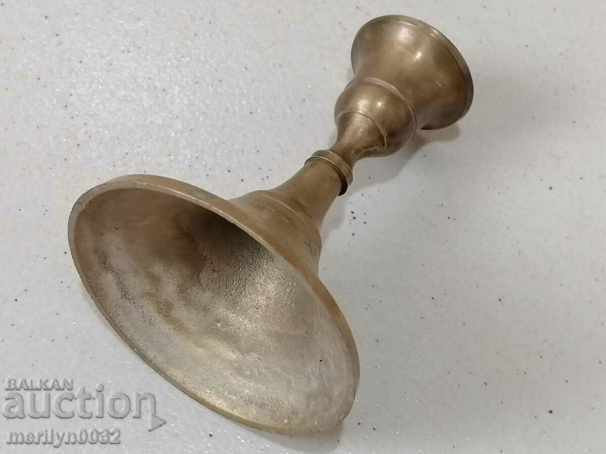 Old bronze candlestick, candle - 5 Old bronze candlestick, candle - 5