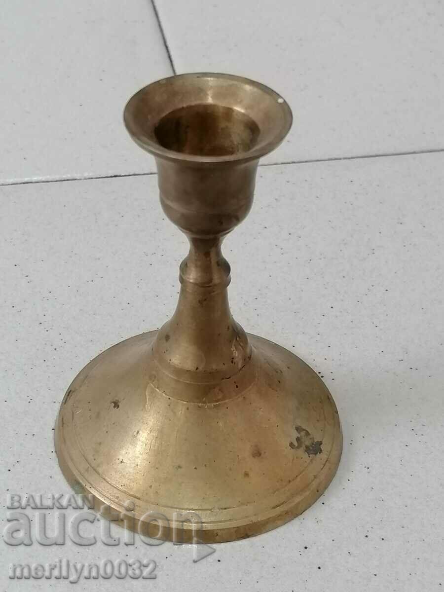 Old bronze candlestick, candle - 6 Old bronze candlestick, candle - 6