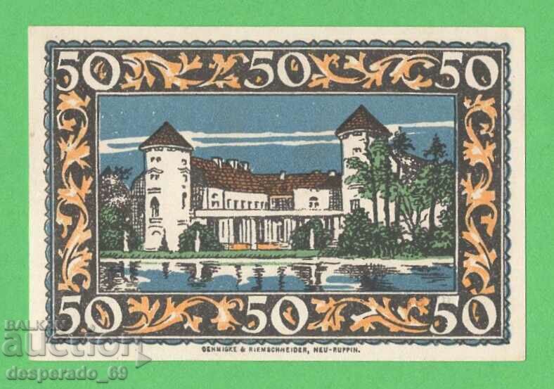 (¯`'•.¸NOTGELD (Πόλη του Rheinsberg) UNC -50 pfennig¸.•'´¯)