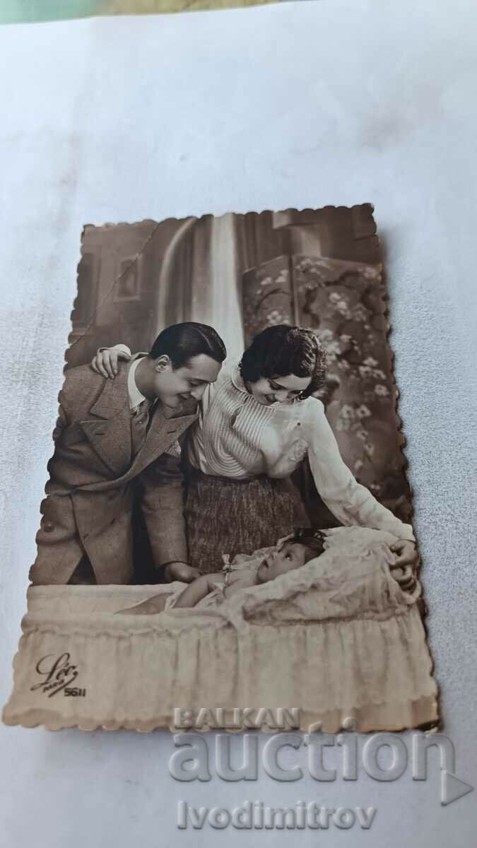 Carte poștală bărbat și femeie 1933