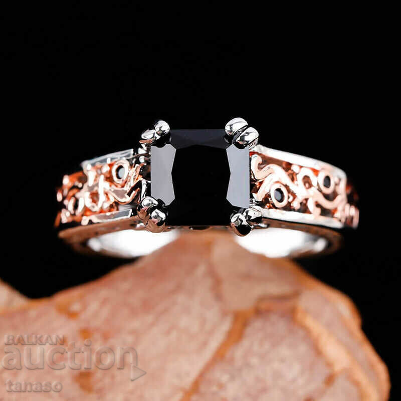 Auction Ring with black zircon Auction Ring with black zircon