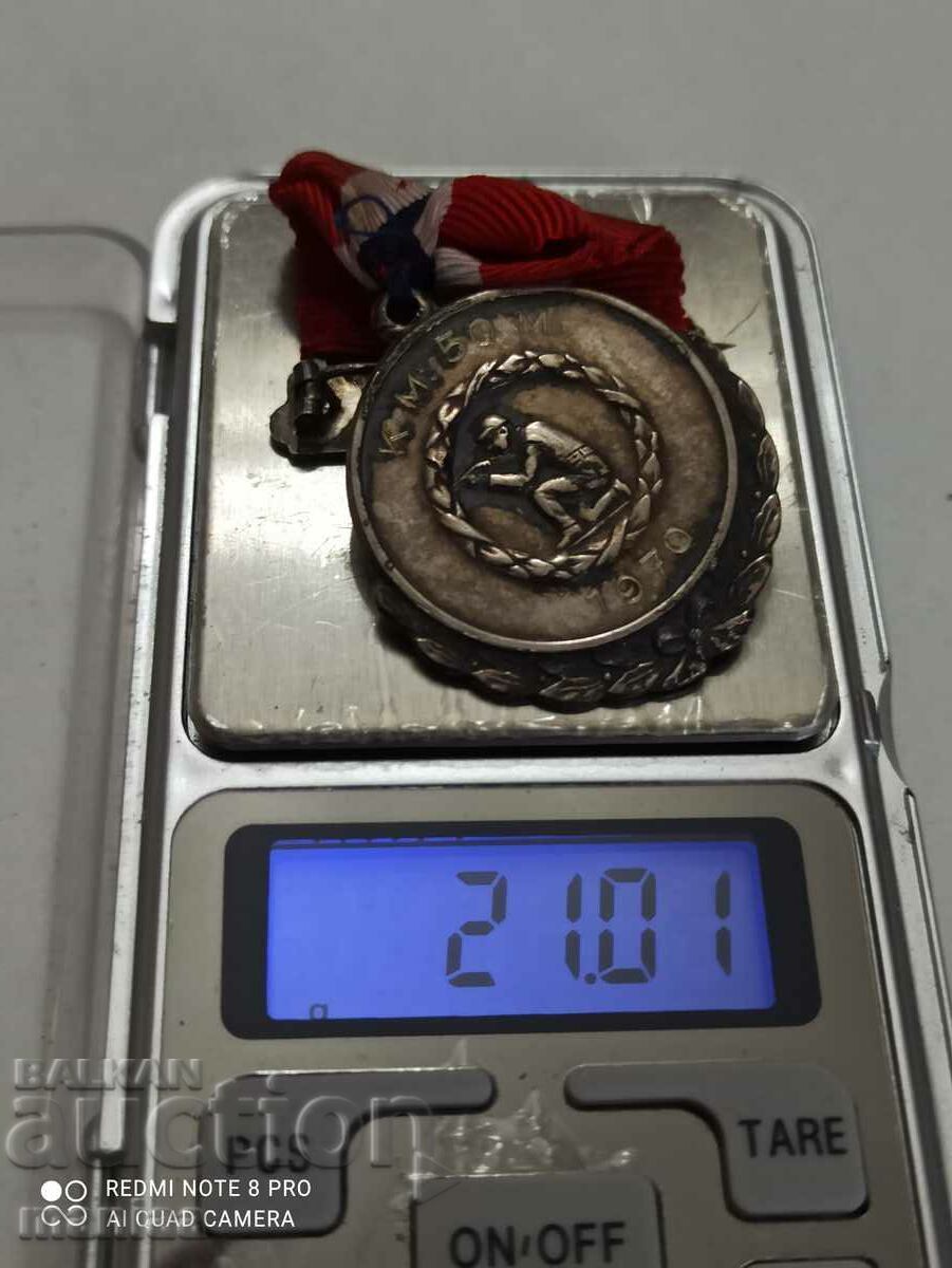 Norwegian Silver Medal with mark - 5