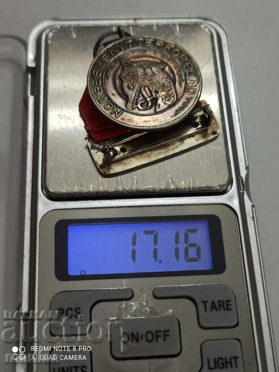 Norwegian Silver Medal with mark - 6 Norwegian Silver Medal with mark - 6