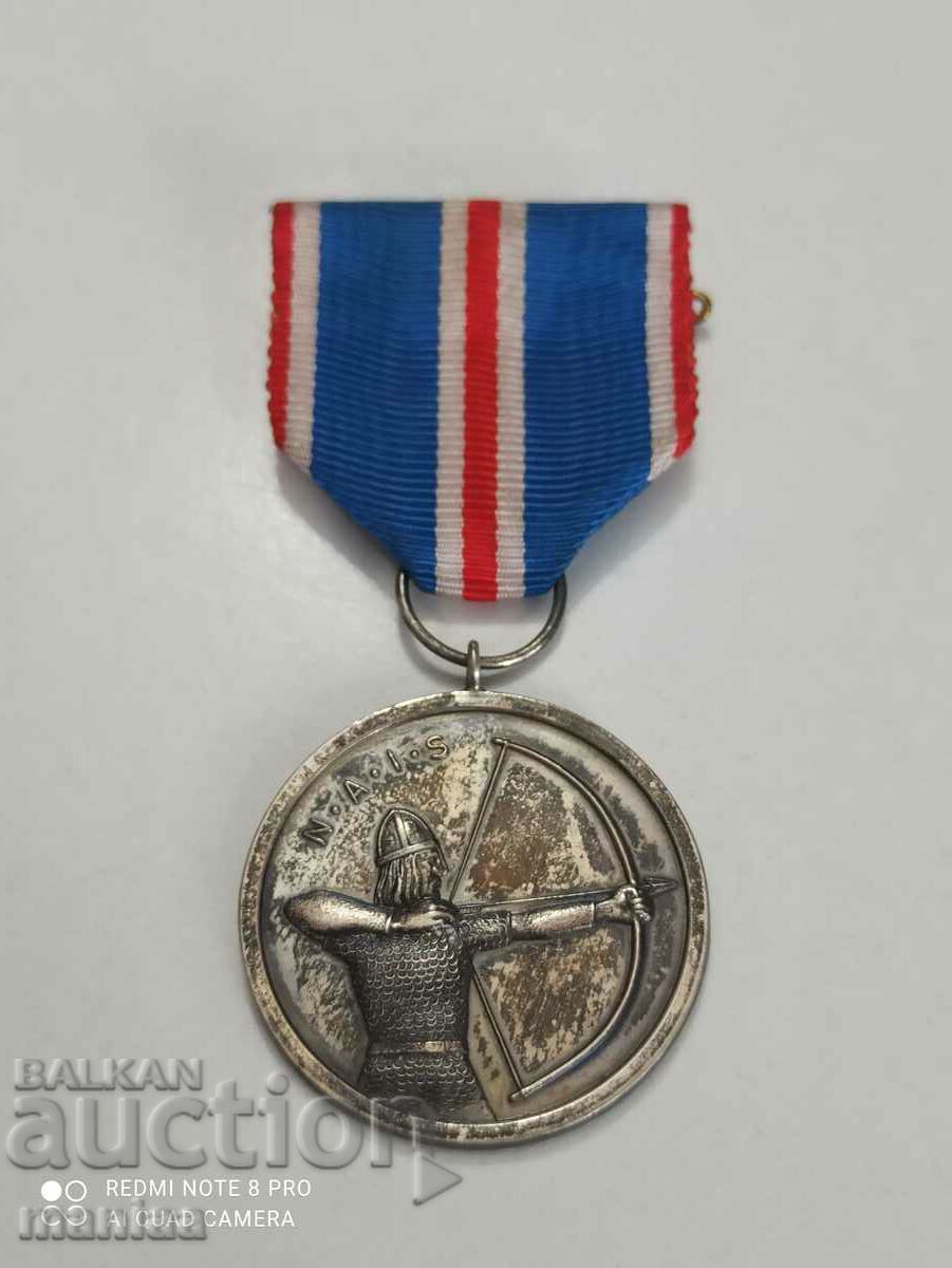 Norwegian Silver Medal with mark - 6