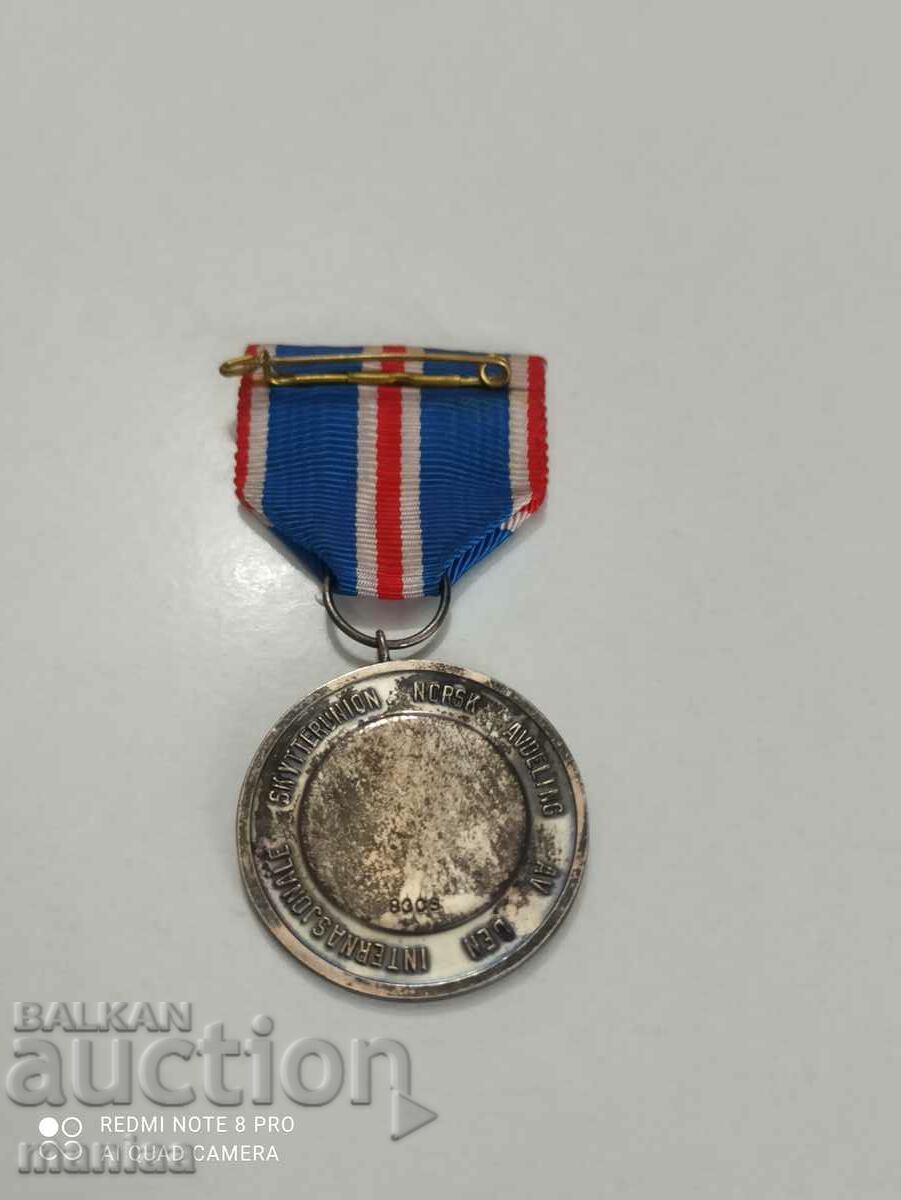 Norwegian Silver Medal with mark - 7