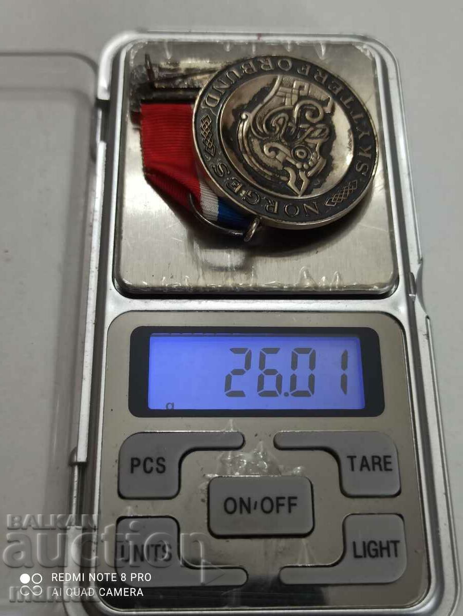 Ασημένιο μετάλλιο Νορβηγίας με σήμα - 6 Ασημένιο μετάλλιο Νορβηγίας με σήμα - 6