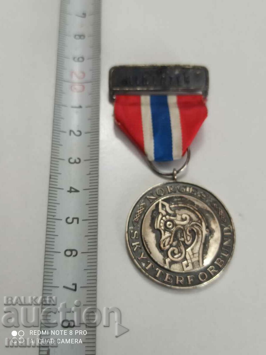 Norwegian Silver Medal with mark