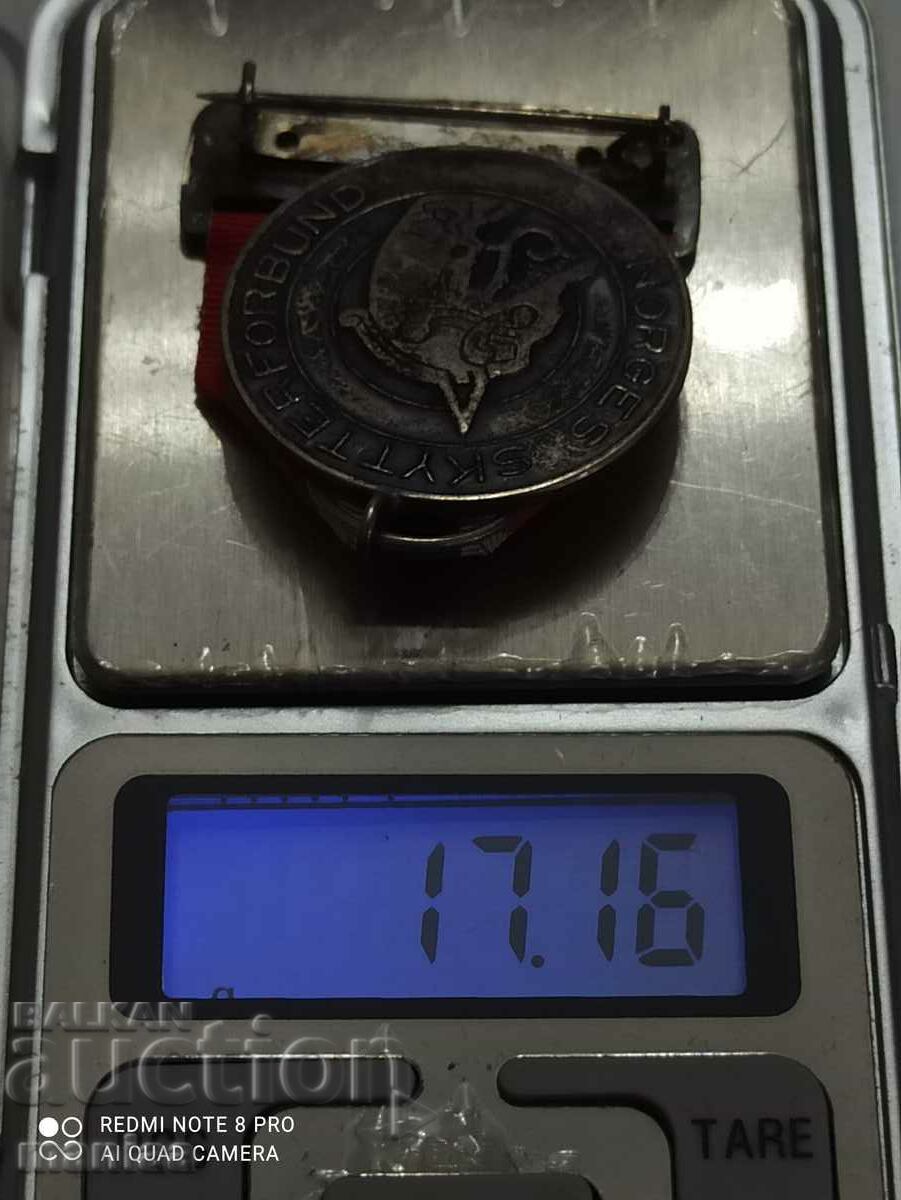 Norwegian Silver Medal with mark - 6 Norwegian Silver Medal with mark - 6