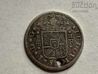 Spain 2 reales year 1724 RARE King Louis I (1724)
