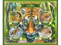 2022. Madagascar. Tiger - Illegal stamp. Block.