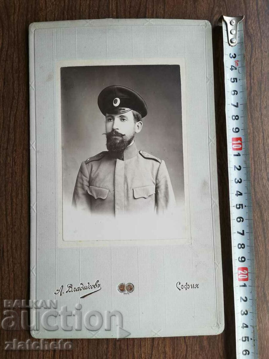Fotografie veche din carton - Militar