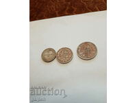 KINGDOM OF BULGARIA COINS - 1913 - 3 pcs. - BGN 3