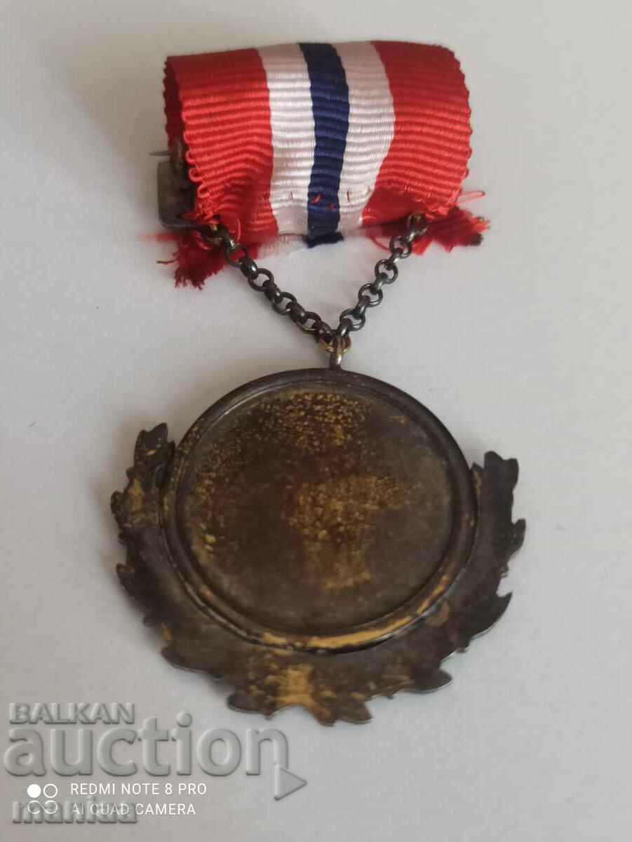 Auction Norwegian Silver Medal with mark and enamel Auction Norwegian Silver Medal with mark and enamel