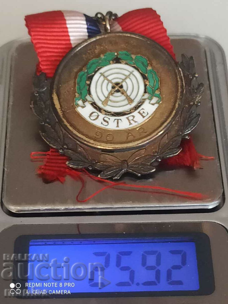 Norwegian Silver Medal with mark and enamel - 5 Norwegian Silver Medal with mark and enamel - 5