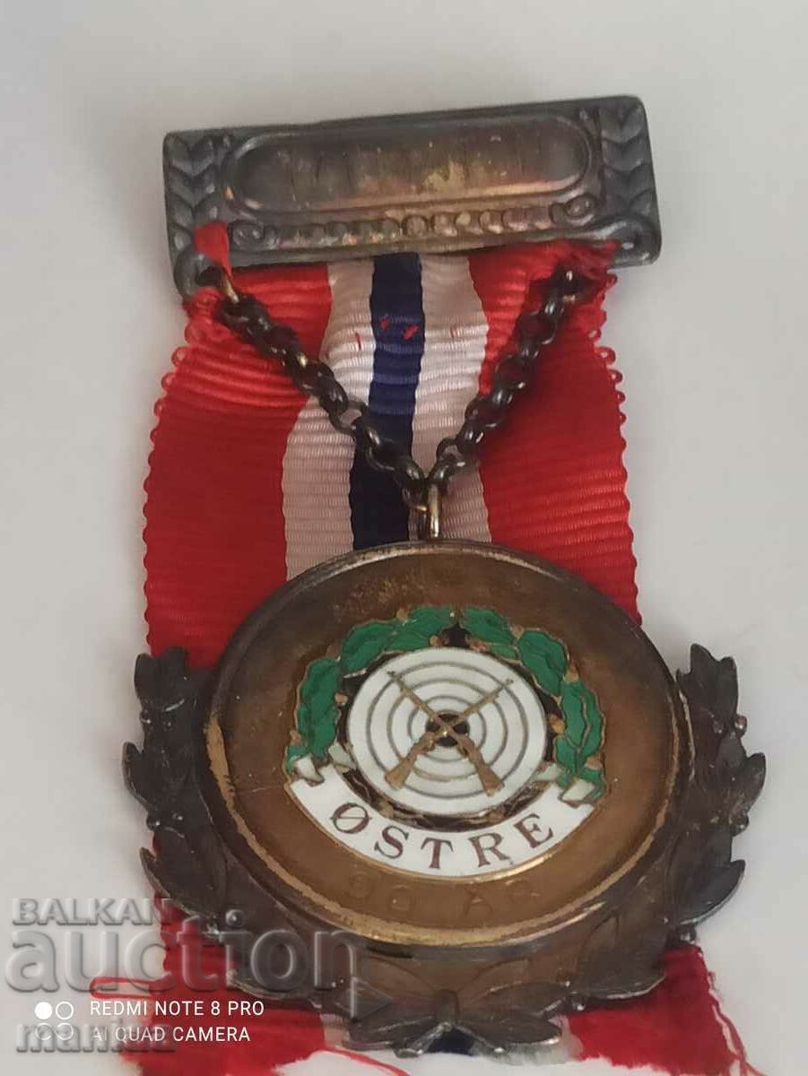 Norwegian Silver Medal with mark and enamel Norwegian Silver Medal with mark and enamel