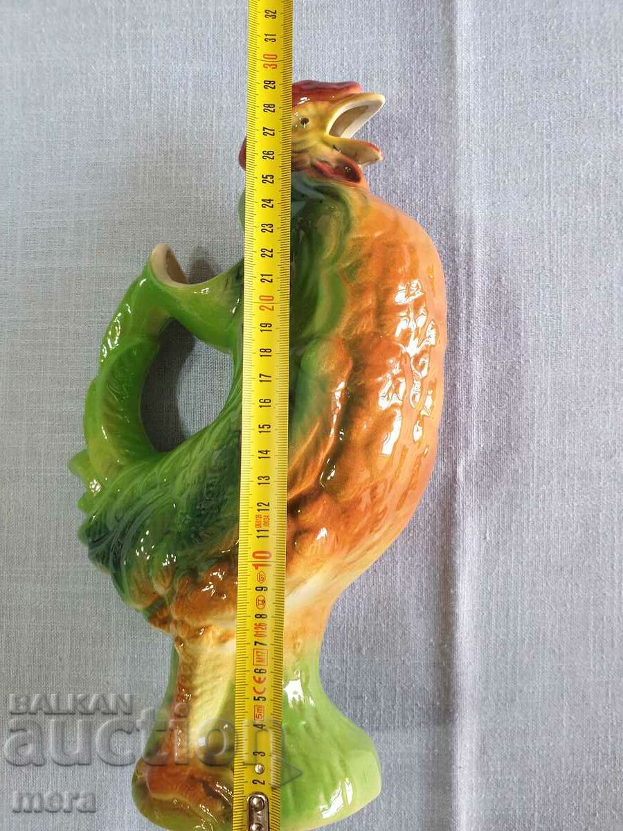 Porcelain jug, watering can, bowl in the shape of a rooster - 5