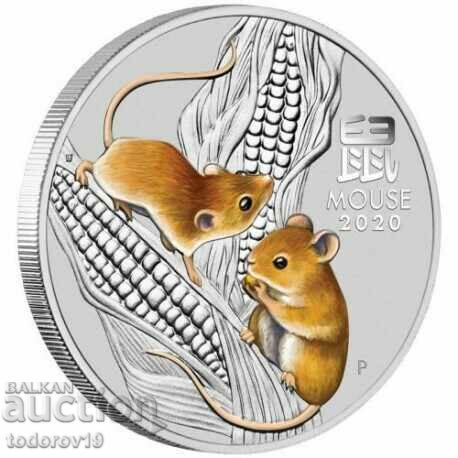 Lunar Year of the Mouse /Colored/ 2020 1/4 oz