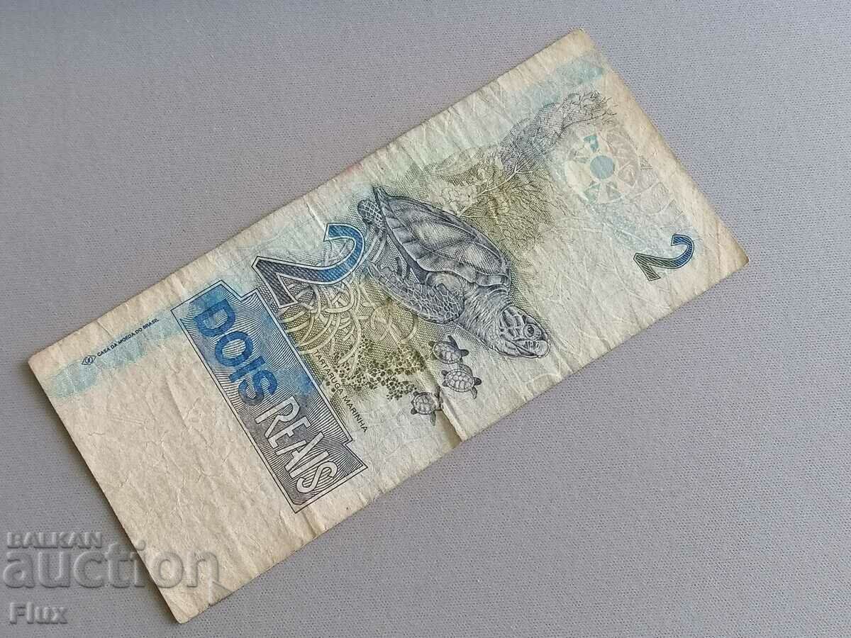 Banknote - Brazil - 2 reales | 1999 - 2001 with price 3.00 BGN | € 1.53