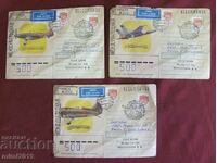 Стари Пощенски Пликове със Самолети Москва СССР