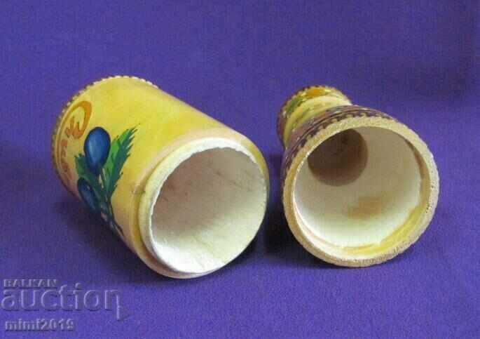 Wooden Bottle Box hand painted, folk motifs - 6 Wooden Bottle Box hand painted, folk motifs - 6