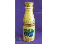 Wooden Bottle Box hand painted, folk motifs