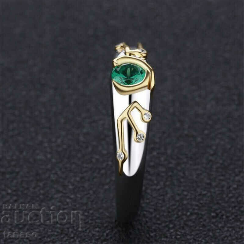Ring with green zircon with price 24.00 BGN | € 12.27