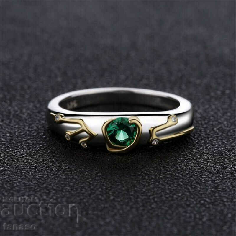 Licitație Inel cu zircon verde
