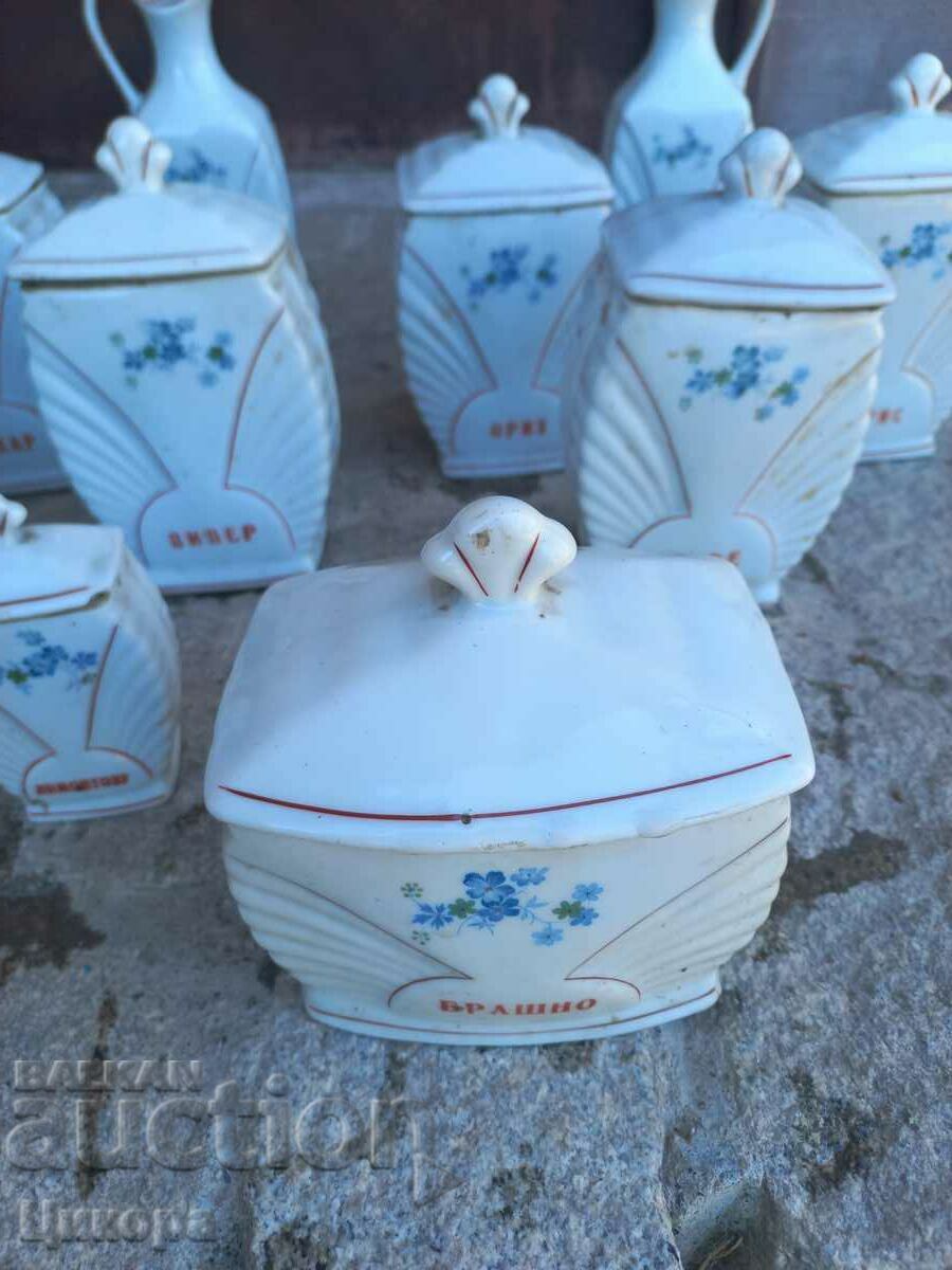Auction PORCELAIN SPICE SERVICE Auction PORCELAIN SPICE SERVICE