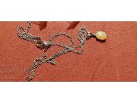 Κολιέ με πορτοκαλί οπάλιο