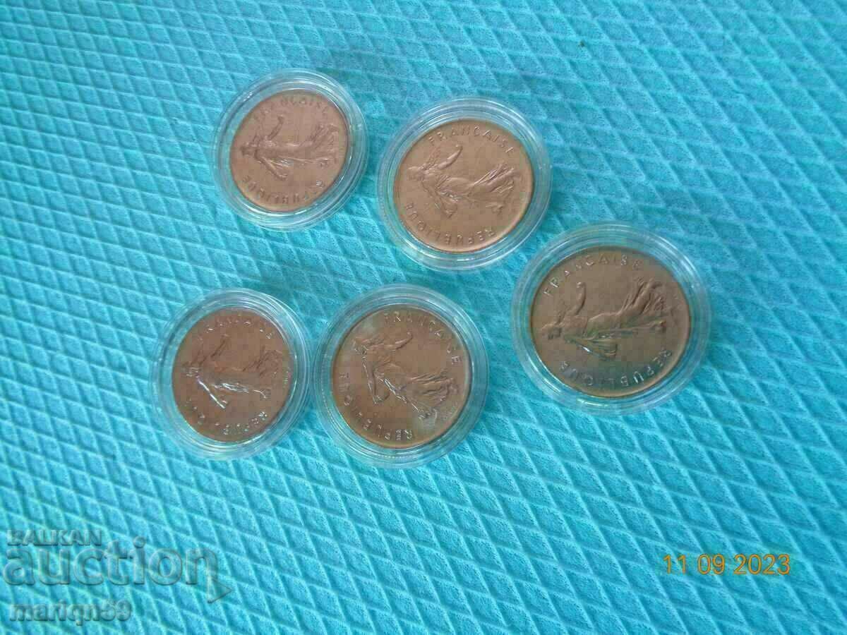 excellent 5 large coins FRANCE excellent 5 large coins FRANCE