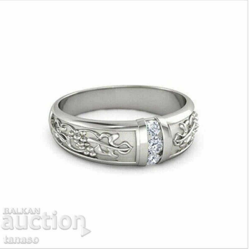 Delicate ring with white zircon, silver plated with price 20.00 BGN | € 10.23 Delicate ring with white zircon, silver plated with price 20.00 BGN | € 10.23