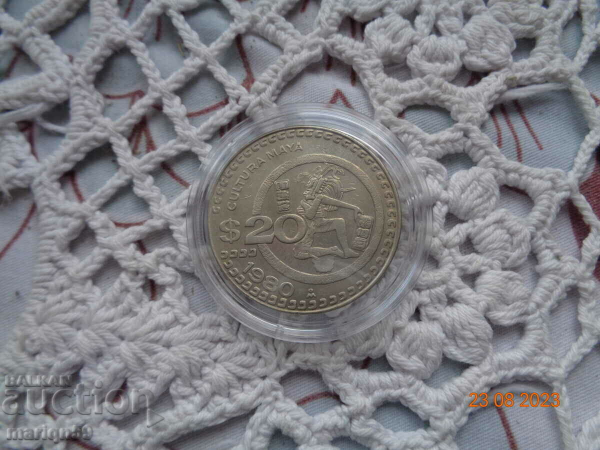 20 pesos Mexic -1980 cultura Mayte