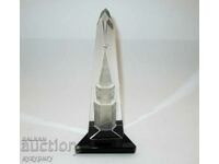 Стара Соц СССР статуетка кристално стъкло Москва Кремъл