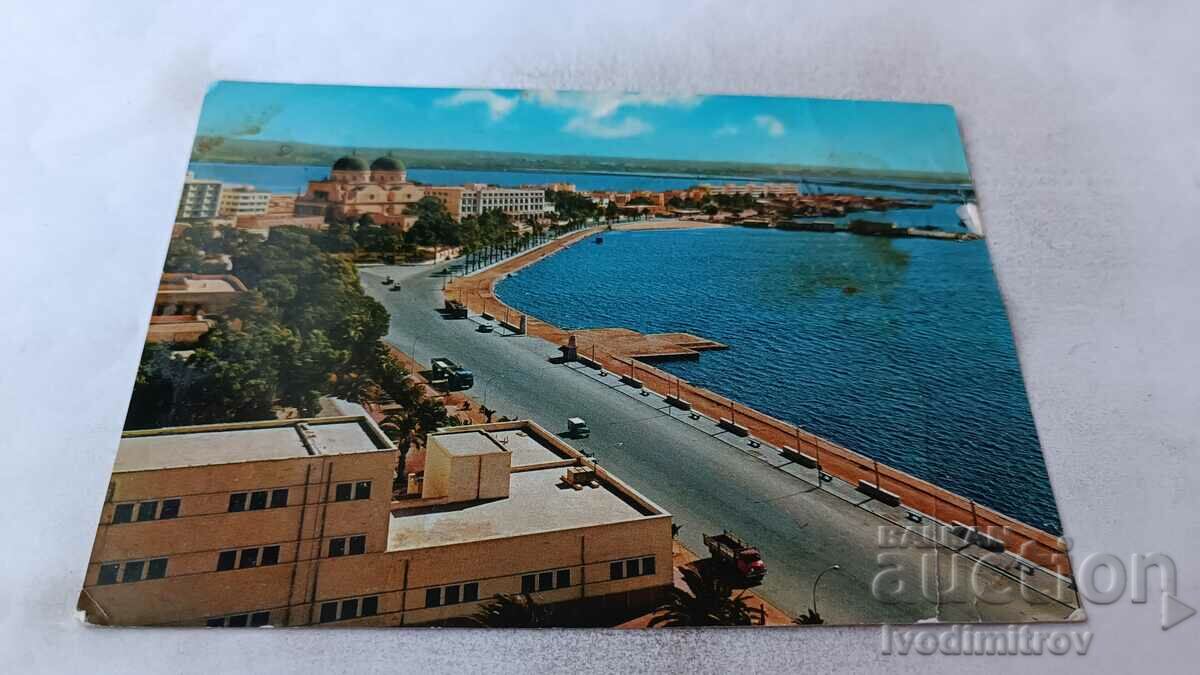 Carte poștală Benghazi Vedere la malul mării