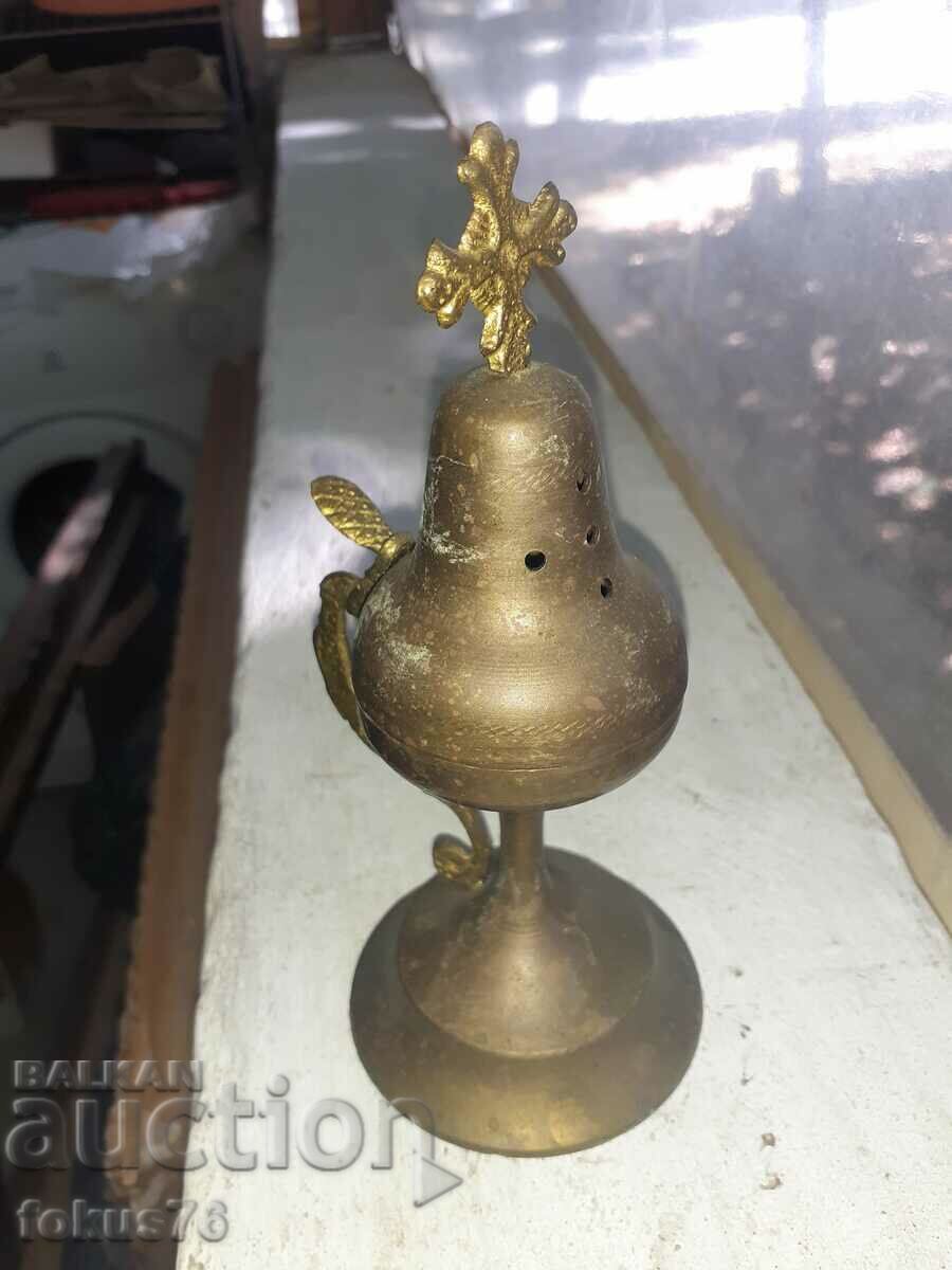 Lampă veche de cădelniță din bronz N2