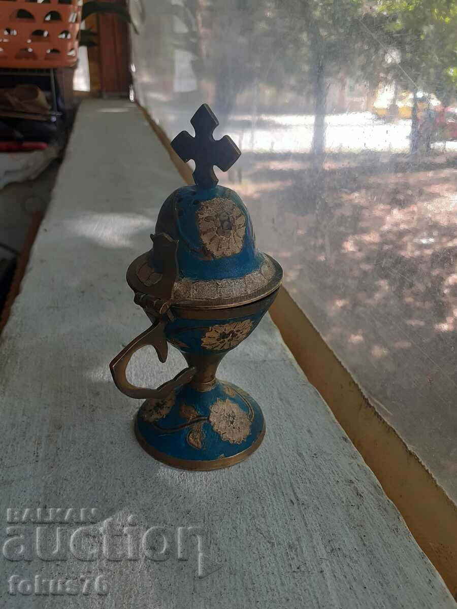 Auction Old bronze censer candle N10 Auction Old bronze censer candle N10