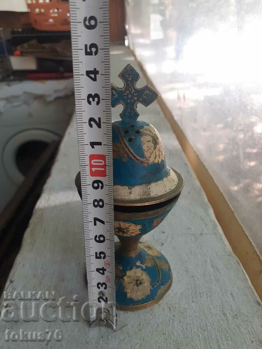 Old bronze censer candle N10 - 7 Old bronze censer candle N10 - 7