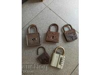 OLD PADLOCKS FOR COLLECTION-5 PCS