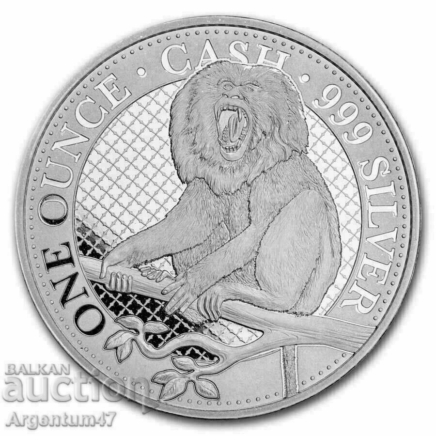 SILVER 1 OZ 2023 SFÂNŢA HELENA - MAIMUTĂ MAIMUŢĂ