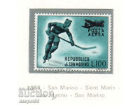1956. San Marino. Air mail. Overprint.