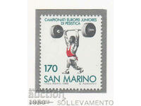1980 Άγιος Μαρίνος. Ευρωπαϊκό Πρωτάθλημα Άρσης Βαρών